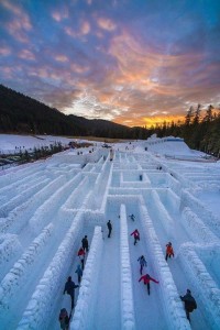 Snow maze in Zakopane
